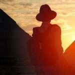 egypt pyramids desert sunset